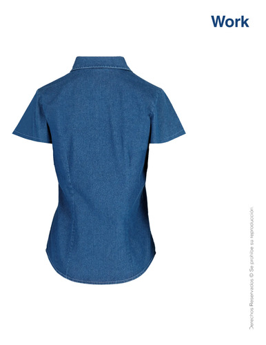 D_604541-MLU114714258821_072026-O.jpg Camisa De Jean Manga Corta Yazbek Dama - Imagen 3